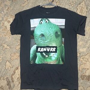 Disney Toy Stoey Black Dinosaur Graphic T-Shirt for Reptile Enthusiasts- Rex